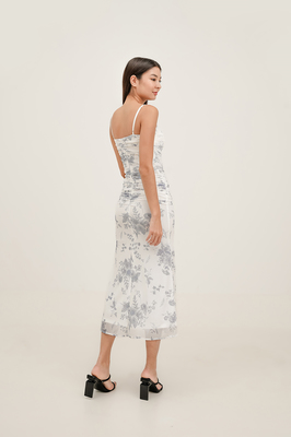 Wallpaper Padded Mesh Maxi Dress