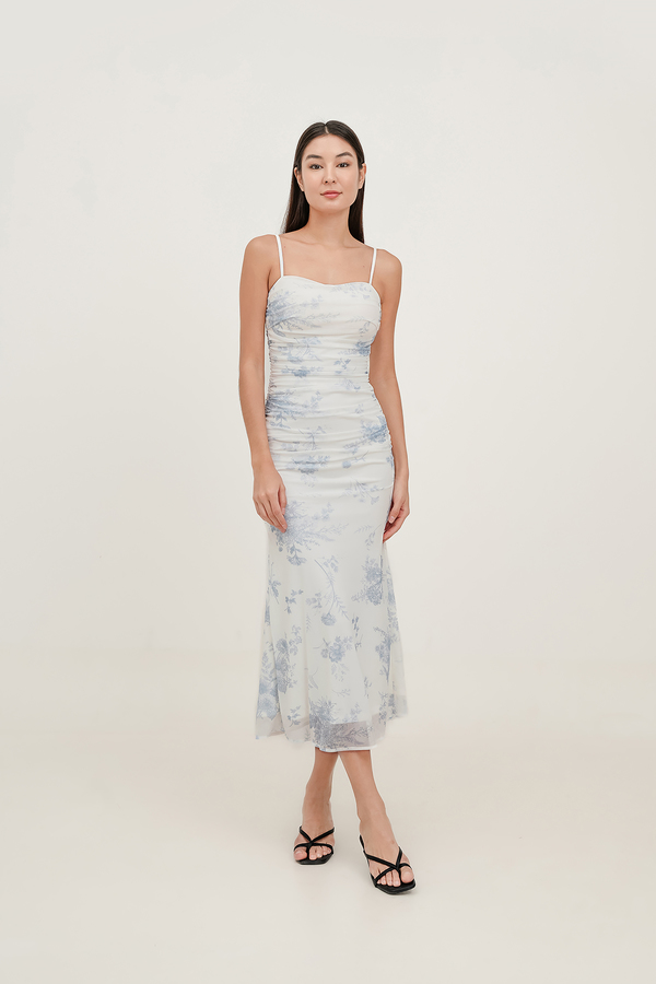 Wallpaper Padded Mesh Maxi Dress