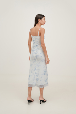 Wallpaper Padded Mesh Maxi Dress