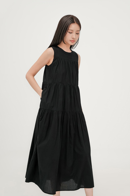 Gia Reversible Tiered Maxi Dress