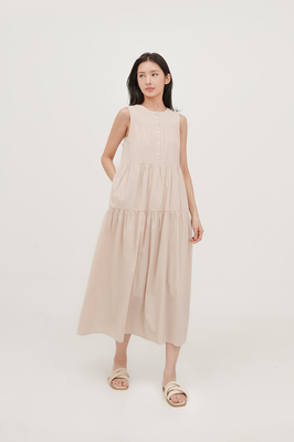 Gia Reversible Tiered Maxi Dress