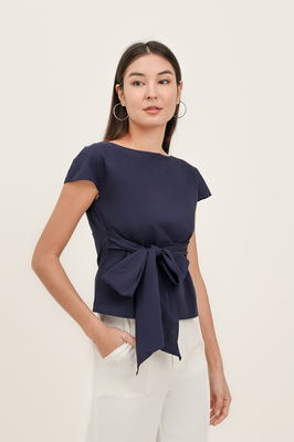 Muse Boat Neck Bow Top