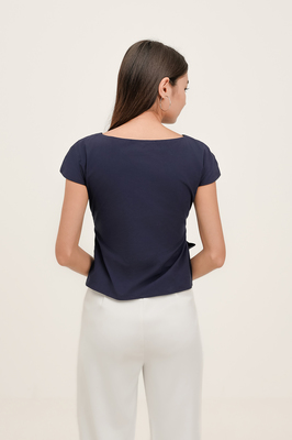 Muse Boat Neck Bow Top