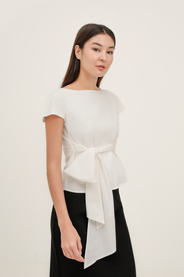 Muse Boat Neck Bow Top