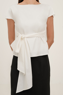 Muse Boat Neck Bow Top