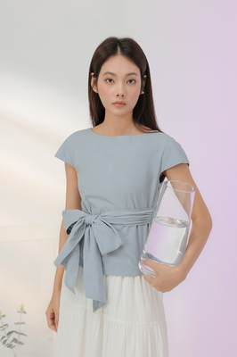 Muse Boat Neck Bow Top