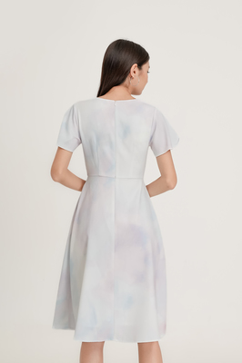 Memento Flutter Sleeve Midi Dress