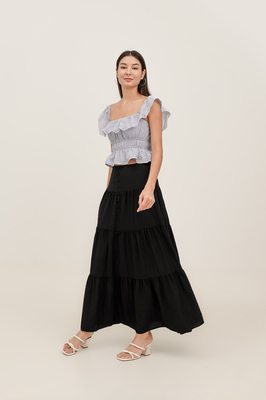 Bianca Broderie Ruffle Top