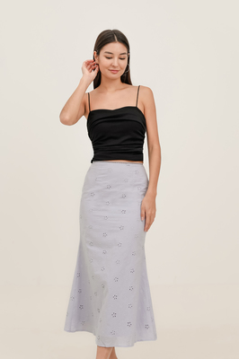 Bianca Broderie Bias Skirt