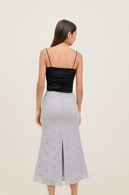 Bianca Broderie Bias Skirt