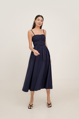 Edith Panelled Ruched Maxi Dress