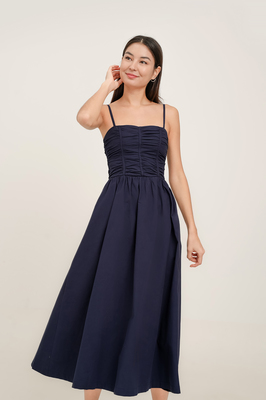 Edith Panelled Ruched Maxi Dress