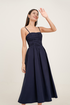 Edith Panelled Ruched Maxi Dress