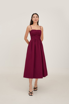 Edith Panelled Ruched Maxi Dress