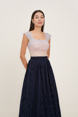 Giselle Broderie Pocket Maxi Skirt