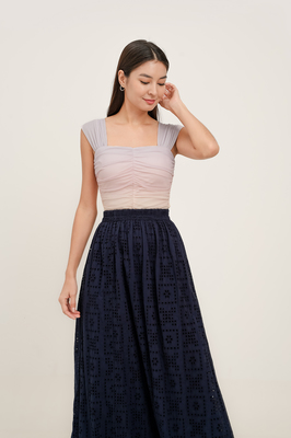 Giselle Broderie Pocket Maxi Skirt