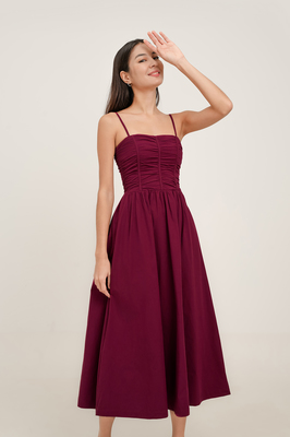 Edith Panelled Ruched Maxi Dress