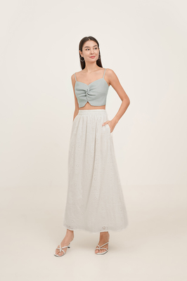 Giselle Broderie Pocket Maxi Skirt