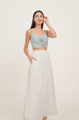 Giselle Broderie Pocket Maxi Skirt