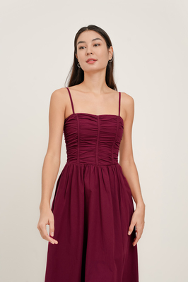 Edith Panelled Ruched Maxi Dress