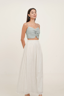 Giselle Broderie Pocket Maxi Skirt