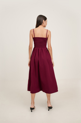 Edith Panelled Ruched Maxi Dress