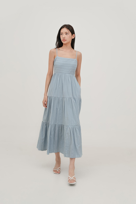 Maya Tiered Broderie Maxi Dress