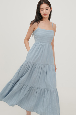 Maya Tiered Broderie Maxi Dress