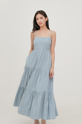 Maya Tiered Broderie Maxi Dress