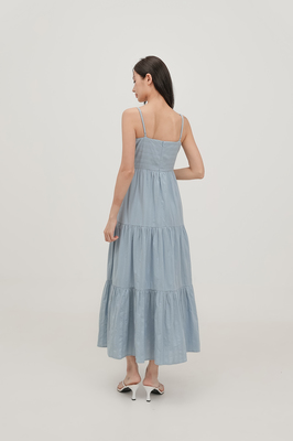 Maya Tiered Broderie Maxi Dress