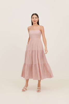 Maya Tiered Broderie Maxi Dress