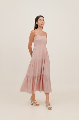 Maya Tiered Broderie Maxi Dress