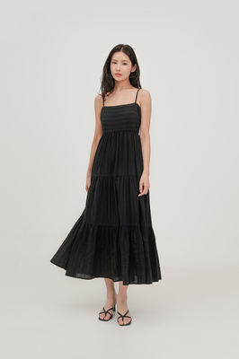 Maya Tiered Broderie Maxi Dress