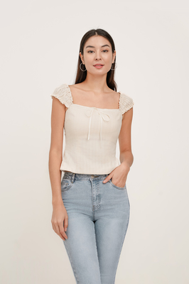 Christie Padded Broderie Top