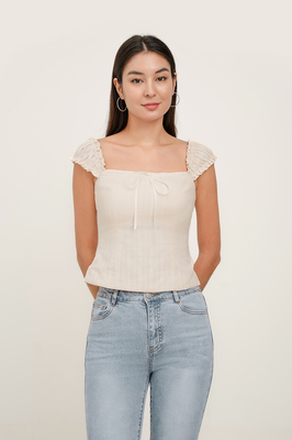 Christie Padded Broderie Top