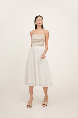 Christie Broderie Ribbon Midi Skirt