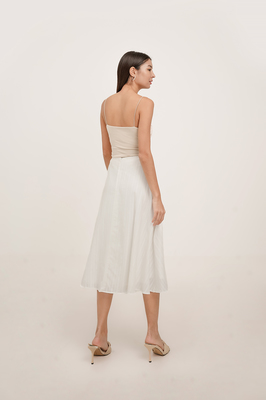 Christie Broderie Ribbon Midi Skirt