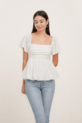 Bouffee Bubble Hem Peplum Top