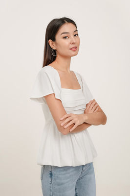 Bouffee Bubble Hem Peplum Top