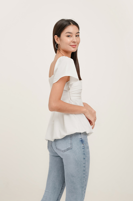 Bouffee Bubble Hem Peplum Top