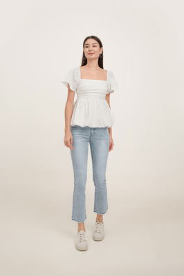 Bouffee Bubble Hem Peplum Top