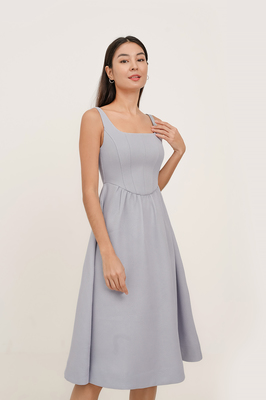 Verity Padded Corset Midi Dress