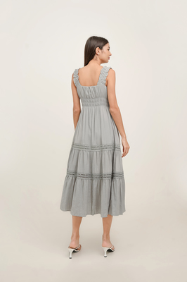 Deanna Shirred Waist Midi Dress