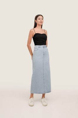 Jaxx Denim Maxi Skirt