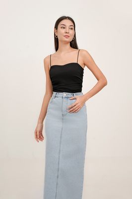 Jaxx Denim Maxi Skirt