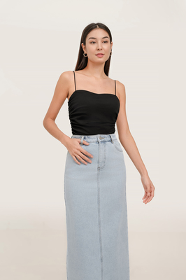 Jaxx Denim Maxi Skirt