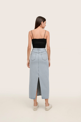 Jaxx Denim Maxi Skirt