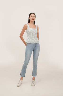 Bonita Padded Pintuck Top