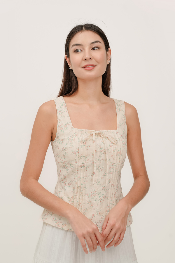 Bonita Padded Pintuck Top
