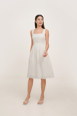 Fayelle Scallop Midi Dress